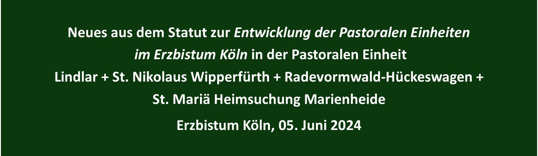 Statut Koordinierender Pfarrer Pastorale Einheit (4) (c) Stefanie Knop (PAS St. Nikolaus)